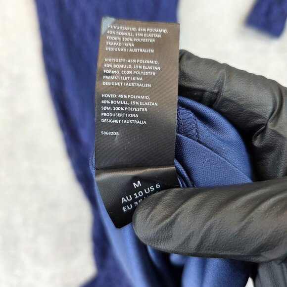 Bardot Dress Womens US 6 Navy Adoni Lace Midi Long Sleeve Floral Evening Formal - Picture 13 of 15